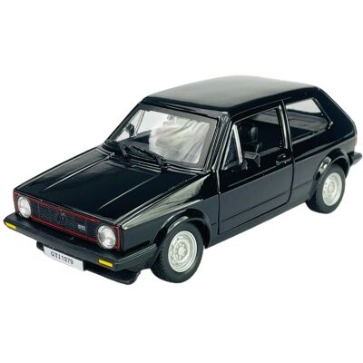 BBURAGO 1979 VW VOLKSWAGEN GOLF MK1 GTI CZARNY 1:24 NOWY METAL MODEL 21089 BBURAGO 1979 VW VOLKSWAGEN GOLF MK1 GTI CZARNY 1:24 NOWY METAL MODEL 21089