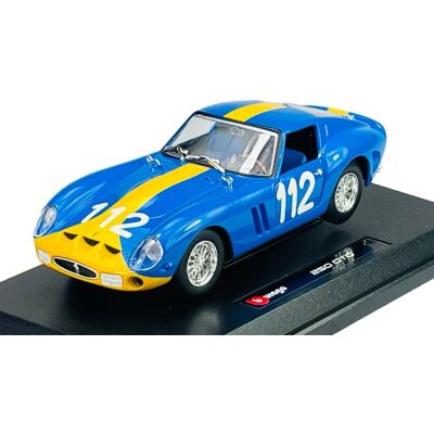 BBURAGO FERRARI 250 GTO NIEBIESKI 1:24 METALOWY NOWY MODEL BBURAGO FERRARI 250 GTO NIEBIESKI 1:24 METALOWY NOWY MODEL