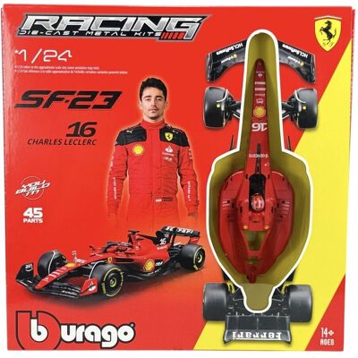 BBURAGO FERRARI RACING 2023 F1 SF-23 #16 CHARLES LECLERC Z PODSTAWKĄ DO SKŁADANIA 1:24 26851 NOWY MODEL METALOWY BBURAGO FERRARI RACING 2023 F1 SF-23 #16 CHARLES LECLERC Z PODSTAWKĄ DO SKŁADANIA 1:24 26851 NOWY MODEL METALOWY