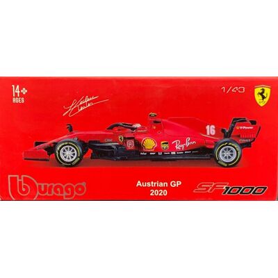 BBurago, Ferrari SF1000 Austrian Leclerc KASK BBurago 1:43 BBurago, Ferrari SF1000 Austrian Leclerc KASK BBurago 1:43