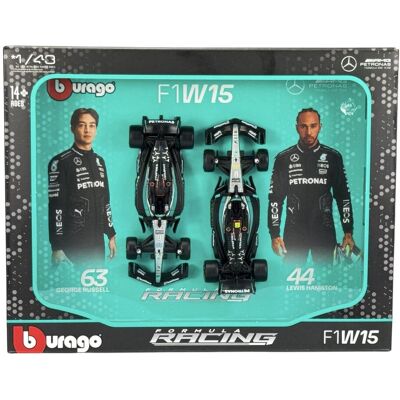 BBURAGO FORMUŁA 1 MERCEDES-AMG F1 W15 2-PACK 1:43 ZESTAW KOLEKCJONERSKI BBURAGO FORMUŁA 1 MERCEDES-AMG F1 W15 2-PACK 1:43 ZESTAW KOLEKCJONERSKI