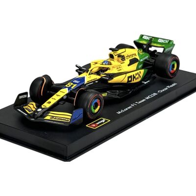 Bburago Mclaren Formula 1 Team Mcl38 Gp Monaco #81 Oscar Piastri Z Gablotką 38215 1:43 Bburago Mclaren Formula 1 Team Mcl38 Gp Monaco #81 Oscar Piastri Z Gablotką 38215 1:43