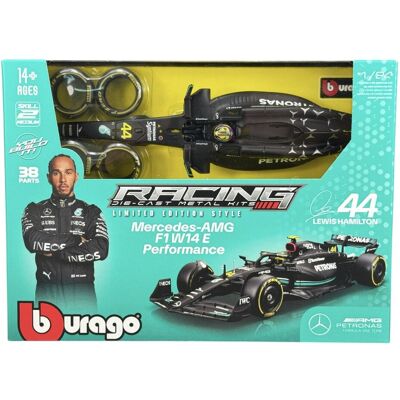 BBURAGO MERCEDES-AMG F1 W14 #44 HAMILTON DO SKŁADANIA 1:24 FORMUŁA 1 NOWY BBURAGO MERCEDES-AMG F1 W14 #44 HAMILTON DO SKŁADANIA 1:24 FORMUŁA 1 NOWY