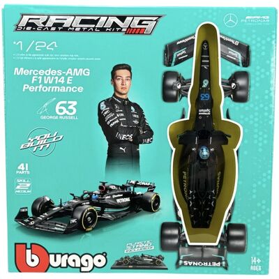 BBURAGO MERCEDES-AMG F1 W14 #63 RUSSELL DO SKŁADANIA FORMUŁA 1 1:24 28503 BBURAGO MERCEDES-AMG F1 W14 #63 RUSSELL DO SKŁADANIA FORMUŁA 1 1:24 28503