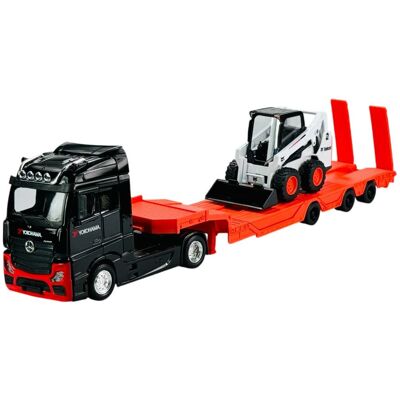 BBURAGO MERCEDES-BENZ ACTROS GIGASPACE + PRZYCZEPA Z ŁADOWARKĄ BOBCAT S590 1:43 32313 BBURAGO MERCEDES-BENZ ACTROS GIGASPACE + PRZYCZEPA Z ŁADOWARKĄ BOBCAT S590 1:43 32313