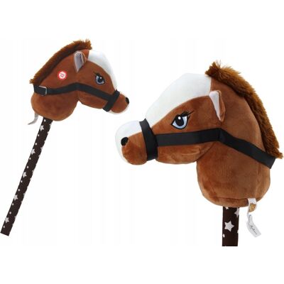 Bemi Hobby Horse Pluszowa Głowa Konia Na Kiju Dźwięk Galopu Ciemno Brązowy Bemi Hobby Horse Pluszowa Głowa Konia Na Kiju Dźwięk Galopu Ciemno Brązowy