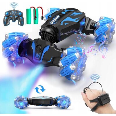 3mk BEZGAR Zdalnie Sterowany Samochód niebieski 4WD 2.4GHz z Muzyką LED prezent 3mk BEZGAR Zdalnie Sterowany Samochód niebieski 4WD 2.4GHz z Muzyką LED prezent