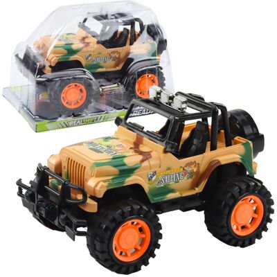 Lean Toys Beżowy Samochód Terenowy Militarny Lean Toys Beżowy Samochód Terenowy Militarny