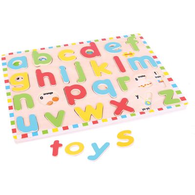 Bigjigs Puzzle z Małymi Literami - Dla Dzieci Bigjigs Puzzle z Małymi Literami - Dla Dzieci