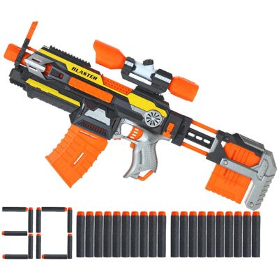Inny producent BLASTER SQUAD PISTOLET KARABIN AUTOMAT ZESTAW 2MAGAZYNKI CELOWNIK KOLBA 22m SB564 Inny producent BLASTER SQUAD PISTOLET KARABIN AUTOMAT ZESTAW 2MAGAZYNKI CELOWNIK KOLBA 22m SB564