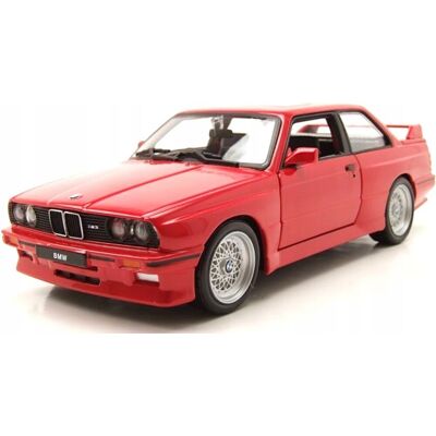 Bmw M3 (E30) 1986 1:24 Model Bburago 21100 Red Bmw M3 (E30) 1986 1:24 Model Bburago 21100 Red