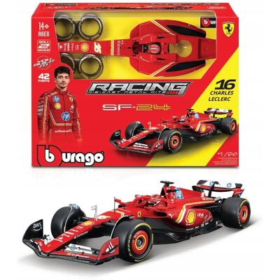 BOLID F1 Ferrari SF-24 Charles Leclerc 1:24 BBURAGO DO ZŁOŻENIA 18-26858 BOLID F1 Ferrari SF-24 Charles Leclerc 1:24 BBURAGO DO ZŁOŻENIA 18-26858
