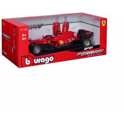 BOLID F1 Ferrari SF21 Sainz 1:18 BBURAGO 16809 BOLID F1 Ferrari SF21 Sainz 1:18 BBURAGO 16809