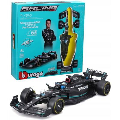 BOLID F1 Mercedes AMG W14 George Russell 1:24 BBURAGO KIT MODEL DO ZŁOŻENIA BOLID F1 Mercedes AMG W14 George Russell 1:24 BBURAGO KIT MODEL DO ZŁOŻENIA