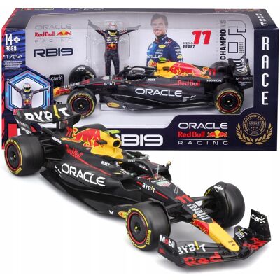 BOLID F1 Red Bull RB19 FIGURKA SERGIO PEREZ 1:24 MODEL BBURAGO 18-28036 BOLID F1 Red Bull RB19 FIGURKA SERGIO PEREZ 1:24 MODEL BBURAGO 18-28036