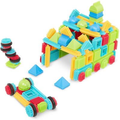 Battat Bristle Blocks BT3114Z 112 szt. Basic Builder Box Toy Bristle klocki konstrukcyjne, różne Battat Bristle Blocks BT3114Z 112 szt. Basic Builder Box Toy Bristle klocki konstrukcyjne, różne