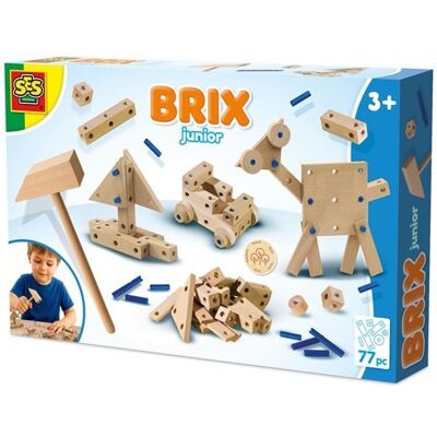 Creative Brix junior - Drewniane konstrukcje 77 elementów Creative Brix junior - Drewniane konstrukcje 77 elementów