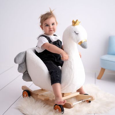 Happy Hippo Bujak Jeździk na biegunach Łabędź 2w1! Zabawka dla dzieci gumowe kółka Interaktywna zabawka z polskimi dźwiękami Zabawka dla dzieci 12m+ P.. Happy Hippo Bujak Jeździk na biegunach Łabędź 2w1! Zabawka dla dzieci gumowe kółka Interaktywna zabawka z polskimi dźwiękami Zabawka dla dzieci 12m+ P..