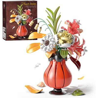Mould King Bukiet kwiatów w czerwonym wazonie 382el.- Kwiaty Klocki plastikowe konstrukcyjne MJI 13068 MOC Mould King Bukiet kwiatów w czerwonym wazonie 382el.- Kwiaty Klocki plastikowe konstrukcyjne MJI 13068 MOC