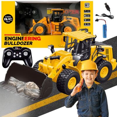 Bounn Buldożer Koparka Spychacz Auto Zabawka Pojazd Budowlany R/c na Pilot 9ch 6+ Bounn Buldożer Koparka Spychacz Auto Zabawka Pojazd Budowlany R/c na Pilot 9ch 6+