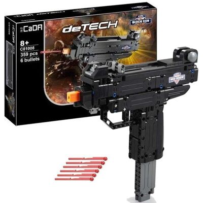Cada C81008W Klocki broń strzela pistolet maszynowy Micro UZI + amunicja Cada C81008W Klocki broń strzela pistolet maszynowy Micro UZI + amunicja