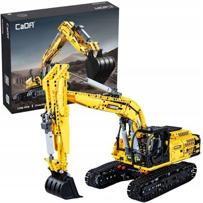 Cada Klocki Technic Funkcjonalna Koparka Żółta Duża 1702 El. Cada Klocki Technic Funkcjonalna Koparka Żółta Duża 1702 El.