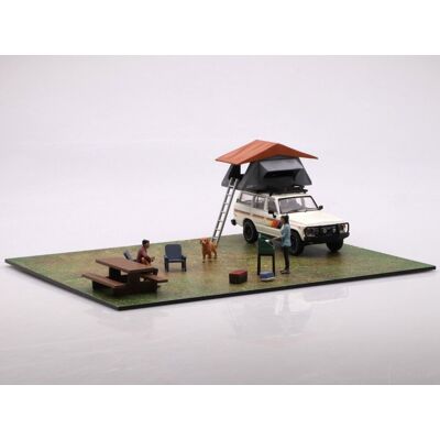 Hot Wheels Car Camping Diorama Set Toyota Land Cruiser (Fj60) Inno64 1:64 Hot Wheels Car Camping Diorama Set Toyota Land Cruiser (Fj60) Inno64 1:64
