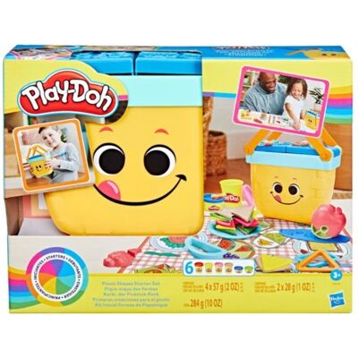 Ciastolina Play-Doh Starters,Piknik I Nauka Kształtów 6 Tub Hasbro Ciastolina Play-Doh Starters,Piknik I Nauka Kształtów 6 Tub Hasbro