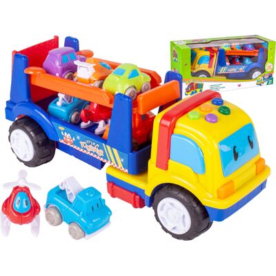 Pegaz Toys CIĘŻARÓWKA AUTO LAWETA INTERAKTYWNA Z SAMOCHODZIKAMI DŹWIĘK AUTA HELIKOPTER Pegaz Toys CIĘŻARÓWKA AUTO LAWETA INTERAKTYWNA Z SAMOCHODZIKAMI DŹWIĘK AUTA HELIKOPTER
