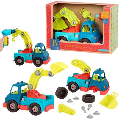 B.Toys Ciężarówka do skręcania z wiertarką na baterie Battat dla dzieci 3+ B.Toys Ciężarówka do skręcania z wiertarką na baterie Battat dla dzieci 3+