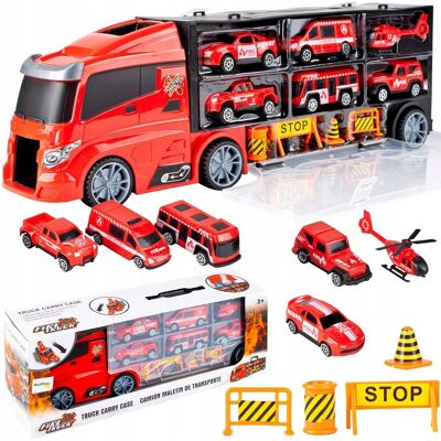 Woopie CIĘŻARÓWKA LAWETA STRAŻ POŻARNA AUTA HELIKOPTER WÓŻ STRAŻACKI TRANSPORTER Woopie CIĘŻARÓWKA LAWETA STRAŻ POŻARNA AUTA HELIKOPTER WÓŻ STRAŻACKI TRANSPORTER