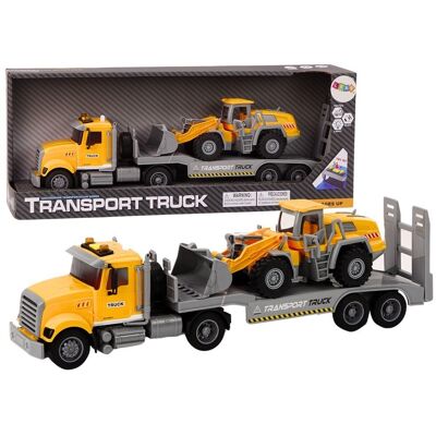Lean Toys Ciężarówka Lora Koparka Światła Dźwięki Napęd Żółty Lean Toys Ciężarówka Lora Koparka Światła Dźwięki Napęd Żółty