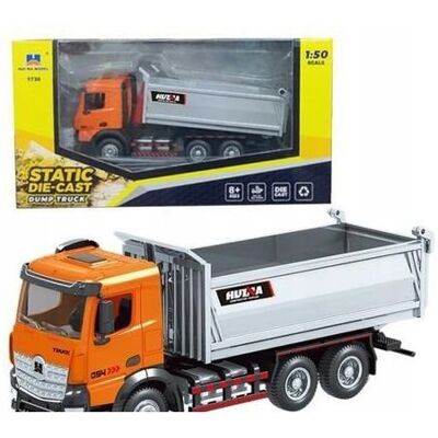Lean Toys CIĘŻARÓWKA WYWROTKA POMARAŃCZOWA 1:50 Lean Toys CIĘŻARÓWKA WYWROTKA POMARAŃCZOWA 1:50