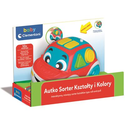 Clementoni, Baby Autko Sorter kształty i kolory Clementoni, Baby Autko Sorter kształty i kolory