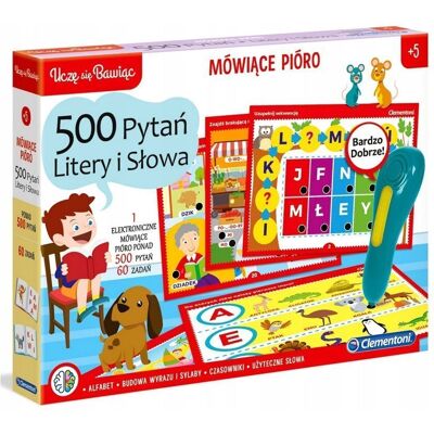 Clementoni, mówiące Pióro 500 pytań, litery i słowa Clementoni, mówiące Pióro 500 pytań, litery i słowa