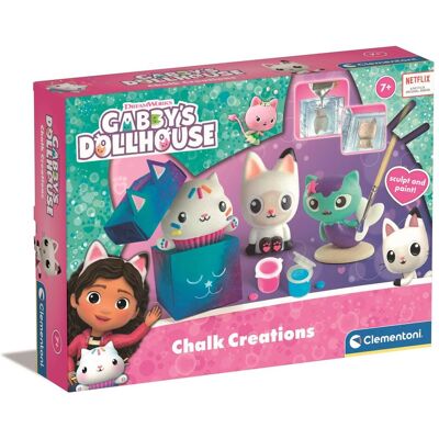Clementoni, zestaw kreatywny do robienia figurke, Koci domek Gabbi Clementoni, zestaw kreatywny do robienia figurke, Koci domek Gabbi