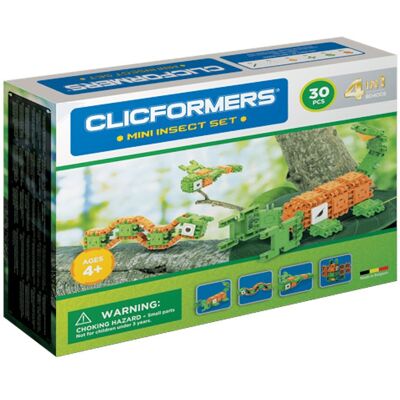 Zestaw do budowy owadów Clics toys - 30 elementów - Wspiera kreatywność Zestaw do budowy owadów Clics toys - 30 elementów - Wspiera kreatywność