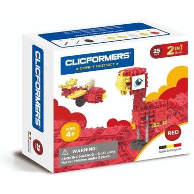 Clics Toys Clics & Clicformers, klocki konstrukcyjne 2w1, 25 elementów Clics Toys Clics & Clicformers, klocki konstrukcyjne 2w1, 25 elementów