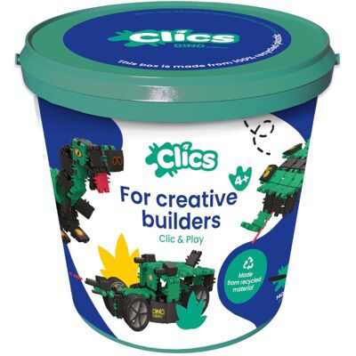 Clics Dino World 6-w-1 Konstrukcyjna Zabawa - Zrównoważona Zabawka dla 4+ Clics Dino World 6-w-1 Konstrukcyjna Zabawa - Zrównoważona Zabawka dla 4+