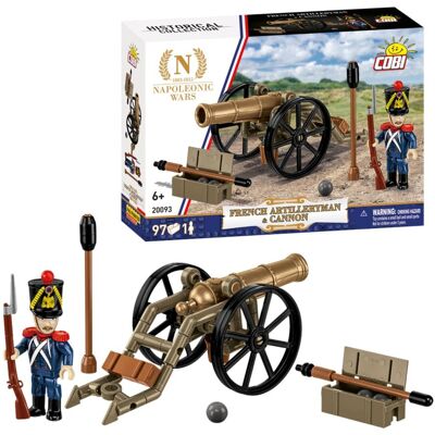 Cobi Historical Collection Napoleonic Wars, French Artilleryman & Cannon 96 Kl., Cobi-20093 Cobi Historical Collection Napoleonic Wars, French Artilleryman & Cannon 96 Kl., Cobi-20093
