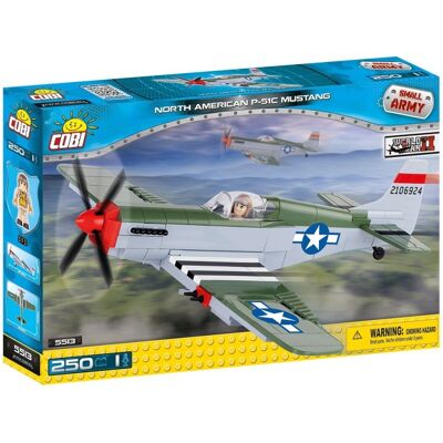 Cobi Small Army, klocki Myśliwiec Amerykański North American P-51C Mustang, COBI-5513 Cobi Small Army, klocki Myśliwiec Amerykański North American P-51C Mustang, COBI-5513