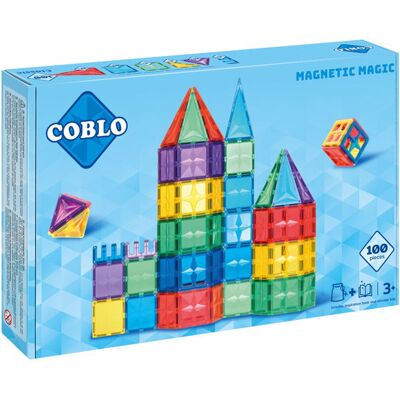 Coblo Magnetyczne Klocki Budowlane Zestaw 100 - Klocki Coblo Magnetyczne Klocki Budowlane Zestaw 100 - Klocki