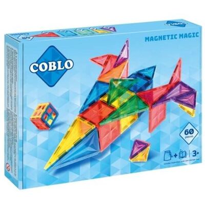 Coblo Magnetyczne klocki konstrukcyjne 60 szt. - Klocki do budowania Coblo Magnetyczne klocki konstrukcyjne 60 szt. - Klocki do budowania