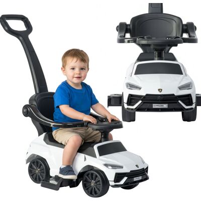 COIL Jeździk pchacz chodzik Lamborghini URUS 3w1 muzyka autko samochód biały COIL Jeździk pchacz chodzik Lamborghini URUS 3w1 muzyka autko samochód biały