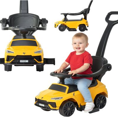 COIL Jeździk pchacz chodzik Lamborghini URUS 3w1 muzyka autko samochód żółty COIL Jeździk pchacz chodzik Lamborghini URUS 3w1 muzyka autko samochód żółty