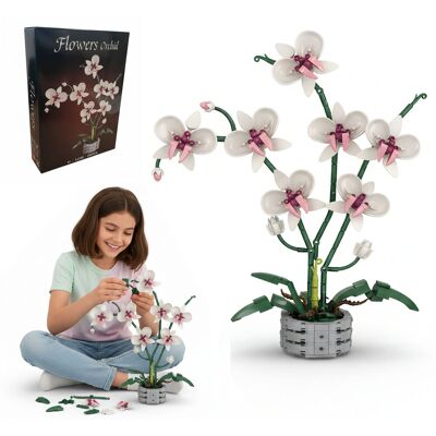 COIL Klocki konstrukcyjne zestaw kwiat orchidea storczyk w donicy 536 el. elementów COIL Klocki konstrukcyjne zestaw kwiat orchidea storczyk w donicy 536 el. elementów