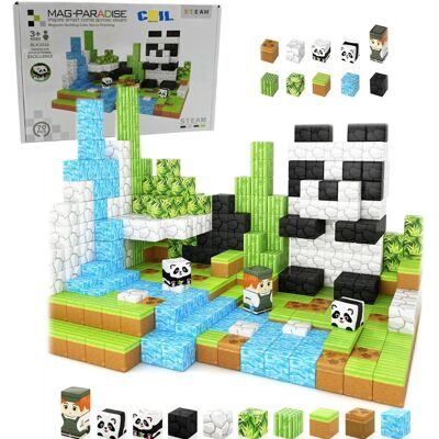 COIL Klocki magnetyczne kostki Panda 70 elementów COIL Klocki magnetyczne kostki Panda 70 elementów