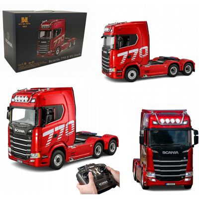 Coil Zdalnie sterowana ciężarówca Scania 770S V8 1:18 na pilota czerwona Coil Zdalnie sterowana ciężarówca Scania 770S V8 1:18 na pilota czerwona
