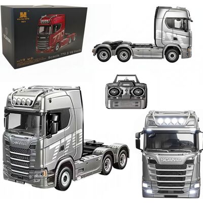 COIL Zdalnie sterowana ciężarówka SCANIA 770S TIR RC 1:10 na pilota srebrna COIL Zdalnie sterowana ciężarówka SCANIA 770S TIR RC 1:10 na pilota srebrna