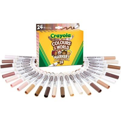 Markery Crayola Kolory Świata - Mieszane kolory Markery Crayola Kolory Świata - Mieszane kolory